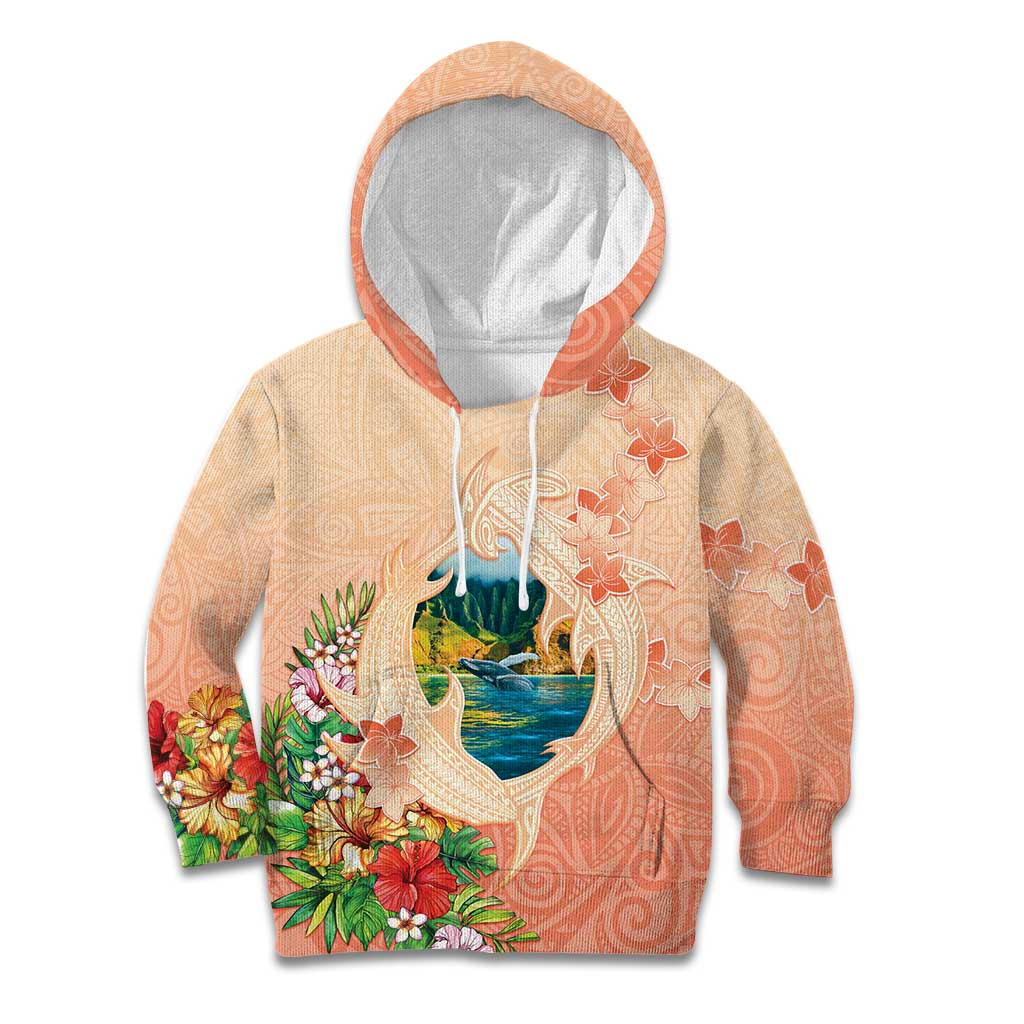 Hawaii Kauai Na Pali Coast Landscape Kid Hoodie LT05 Hoodie Peach - Polynesian Pride