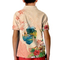 Hawaii Kauai Na Pali Coast Landscape Kid Polo Shirt