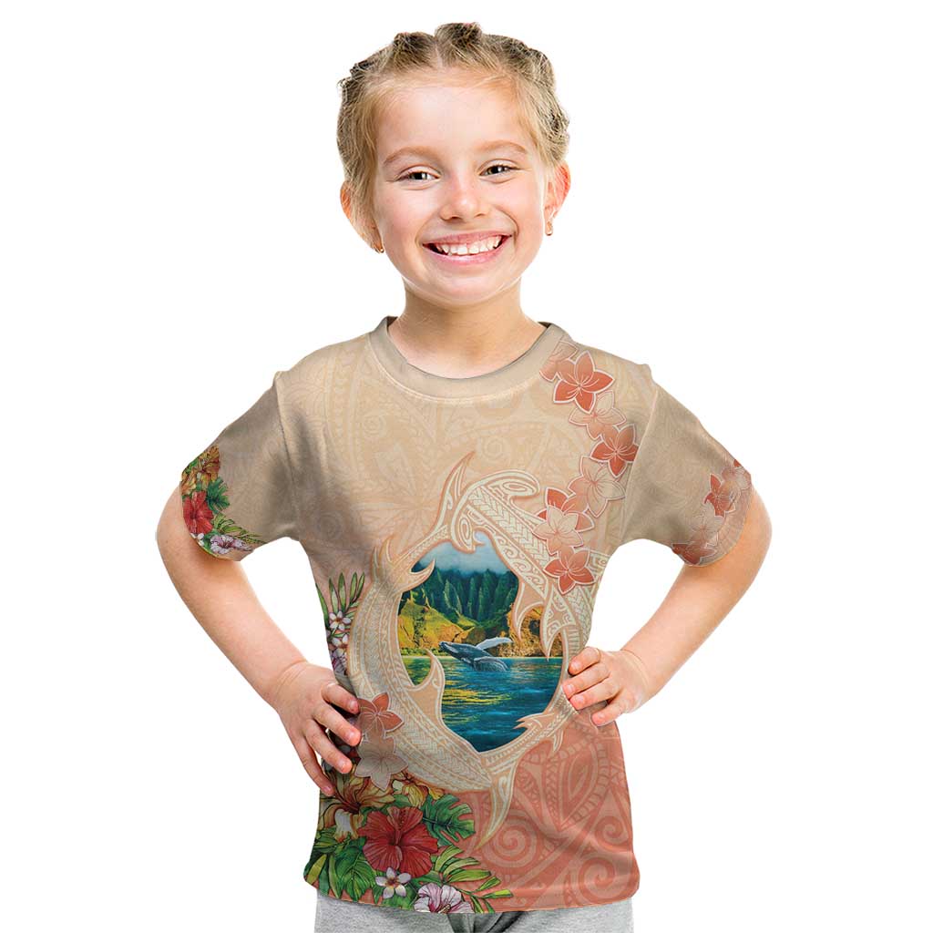 Hawaii Kauai Na Pali Coast Landscape Kid T Shirt LT05 Peach - Polynesian Pride
