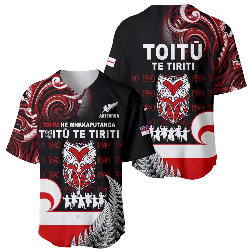 Aotearoa Toitu He Whakaputanga Baseball Jersey Toitu Te Tiriti O Waitangi LT05 - Polynesian Pride