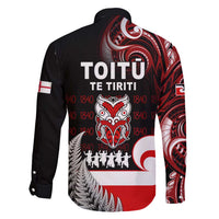 Aotearoa Toitu He Whakaputanga Family Matching Tank Maxi Dress and Hawaiian Shirt Toitu Te Tiriti O Waitangi LT05 - Polynesian Pride
