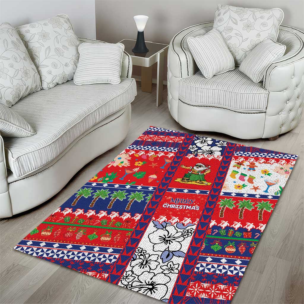 Wallis And Futuna Christmas Area Rug Festive Beach Vibes - Polynesian Pride