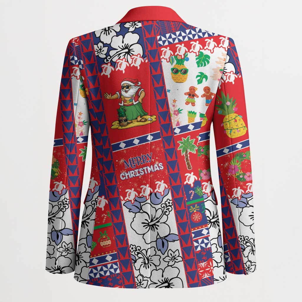 Wallis And Futuna Christmas Blazer Festive Beach Vibes - Polynesian Pride