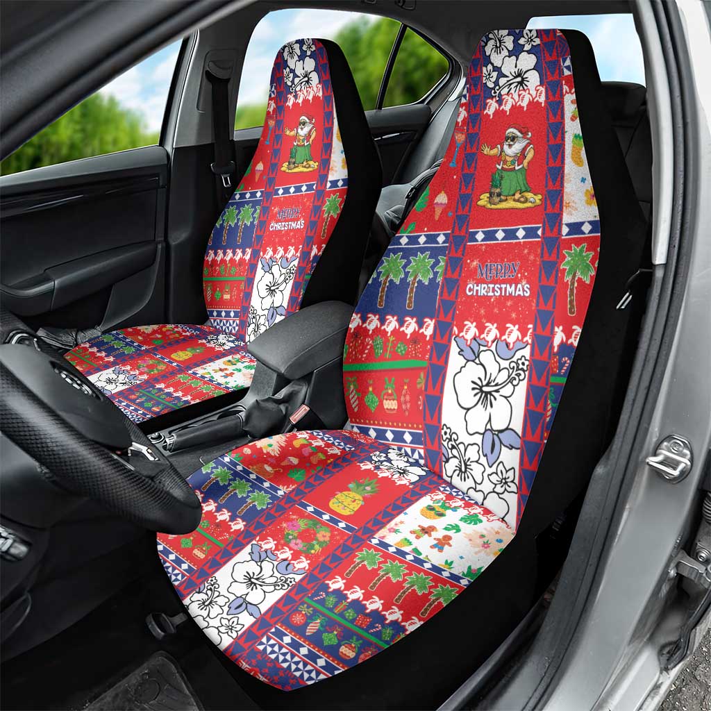 Wallis And Futuna Christmas Car Seat Cover Festive Beach Vibes - Polynesian Pride