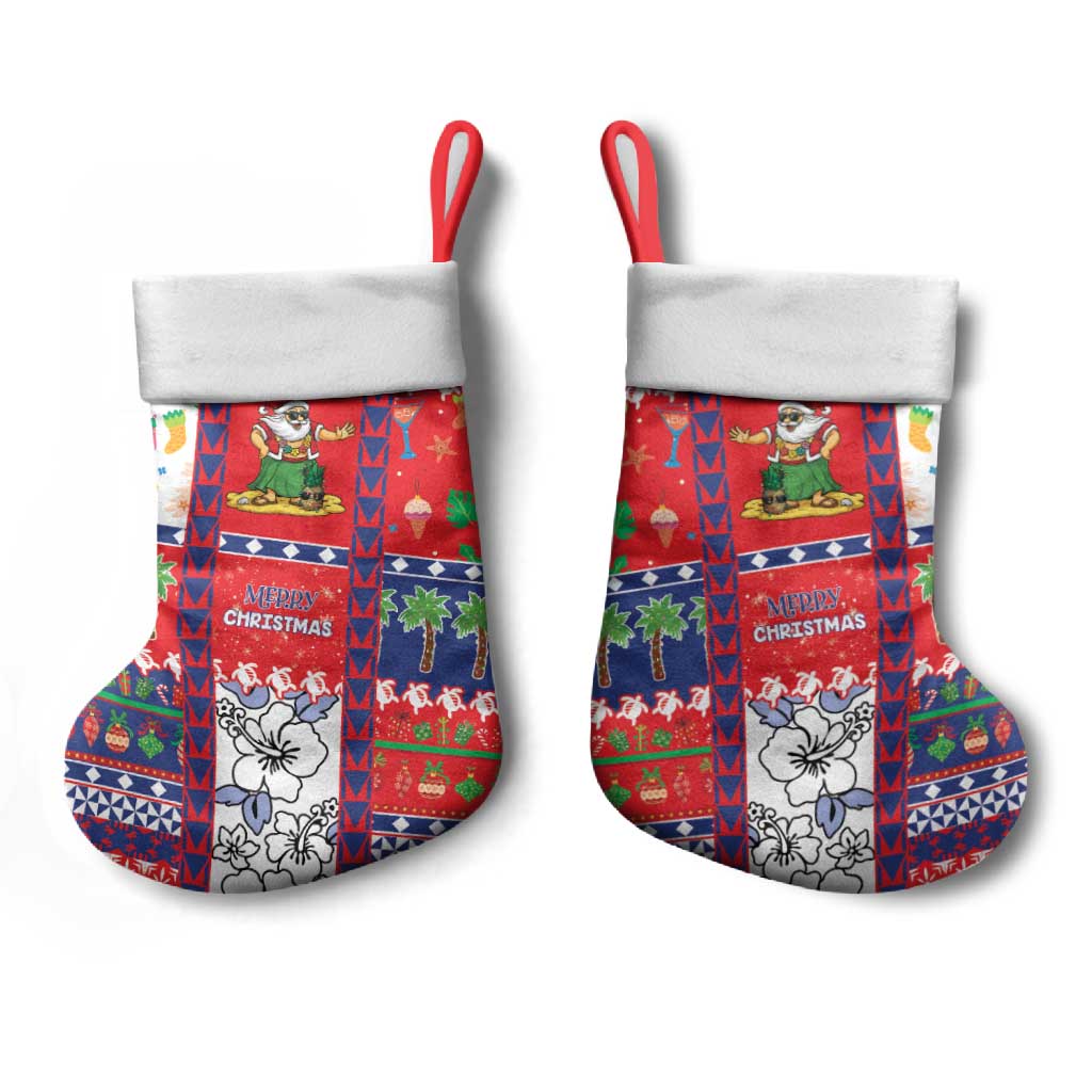 Wallis And Futuna Christmas Stocking Festive Beach Vibes - Polynesian Pride