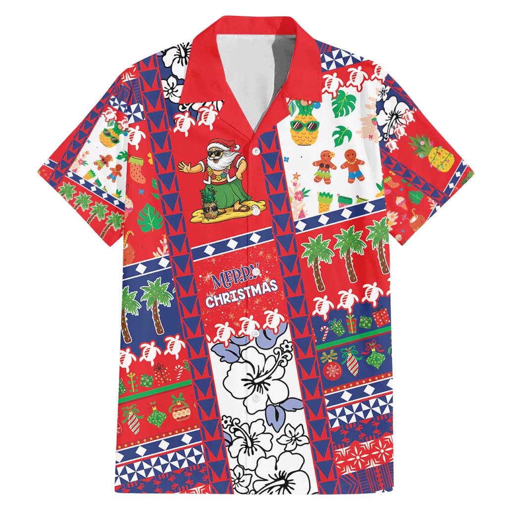 Wallis And Futuna Christmas Family Matching Mermaid Dress and Hawaiian Shirt Festive Beach Vibes - Polynesian Pride