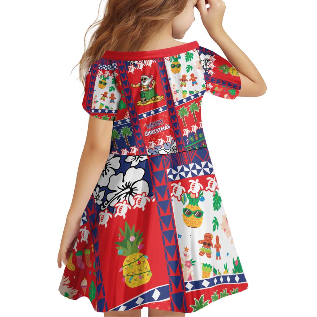 Wallis And Futuna Christmas Family Matching Off Shoulder Short Dress and Hawaiian Shirt Festive Beach Vibes - Polynesian Pride