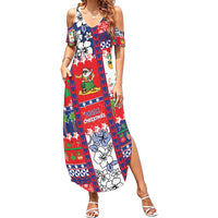 Wallis And Futuna Christmas Family Matching Summer Maxi Dress and Hawaiian Shirt Festive Beach Vibes - Polynesian Pride