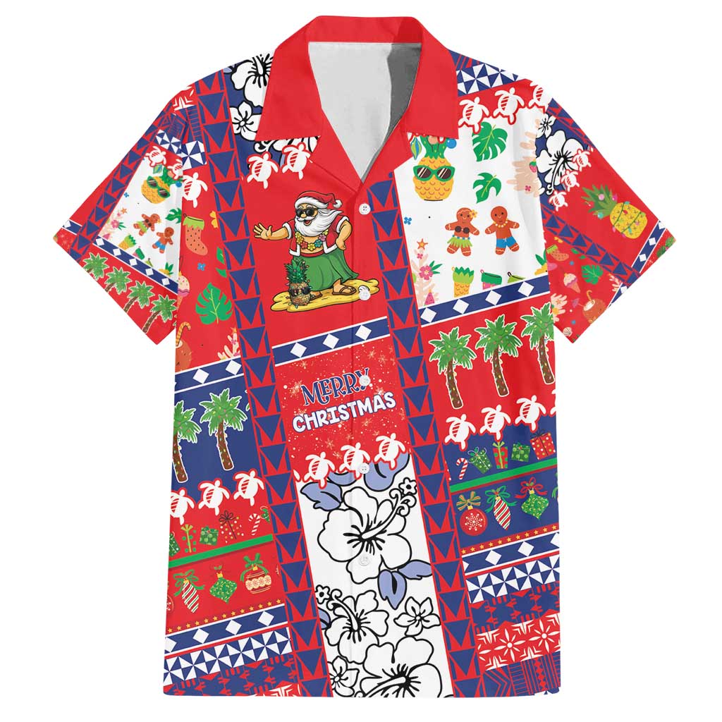 Wallis And Futuna Christmas Family Matching Tank Maxi Dress and Hawaiian Shirt Festive Beach Vibes - Polynesian Pride