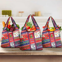 Wallis And Futuna Christmas Grocery Bag Festive Beach Vibes - Polynesian Pride