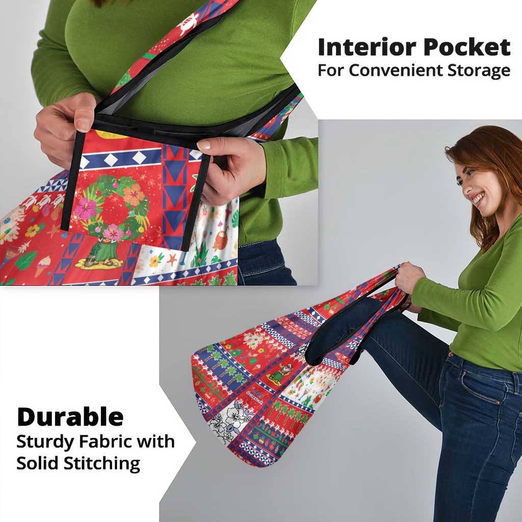 Wallis And Futuna Christmas Grocery Bag Festive Beach Vibes - Polynesian Pride