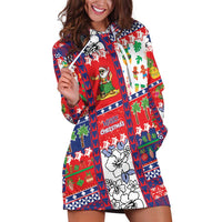 Wallis And Futuna Christmas Hoodie Dress Festive Beach Vibes - Polynesian Pride