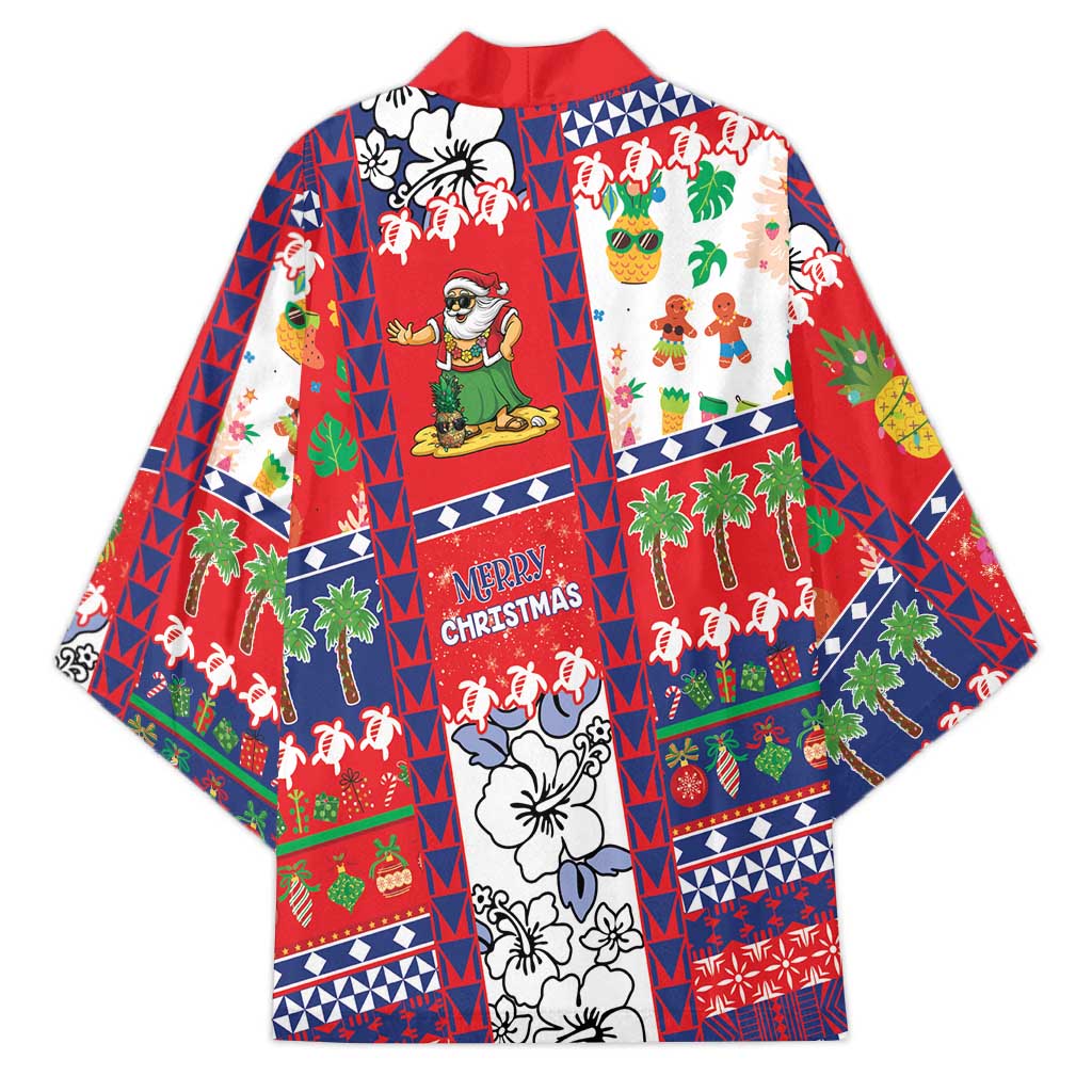 Wallis And Futuna Christmas Kimono Festive Beach Vibes - Polynesian Pride