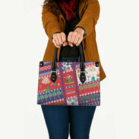 Wallis And Futuna Christmas Leather Bag Festive Beach Vibes - Polynesian Pride