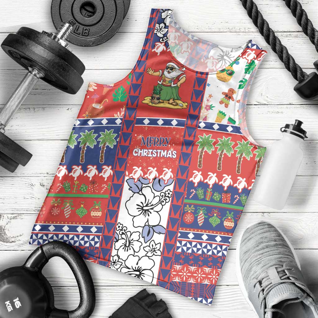 Wallis And Futuna Christmas Men Tank Top Festive Beach Vibes - Polynesian Pride