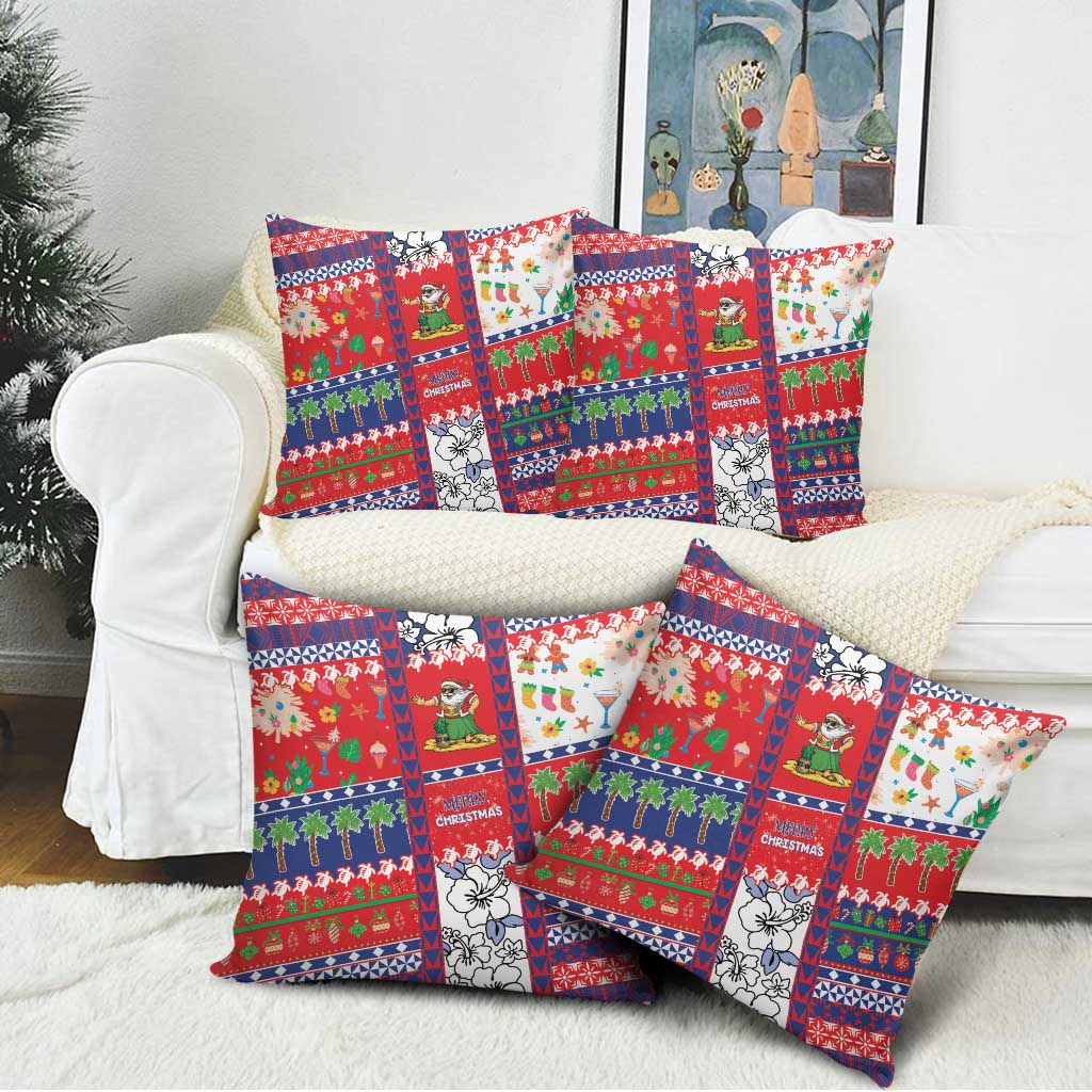 Wallis And Futuna Christmas Pillow Cover Festive Beach Vibes - Polynesian Pride