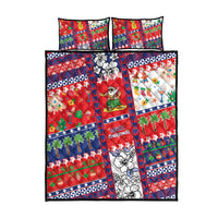 Wallis And Futuna Christmas Quilt Bed Set Festive Beach Vibes - Polynesian Pride