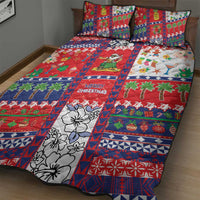 Wallis And Futuna Christmas Quilt Bed Set Festive Beach Vibes - Polynesian Pride