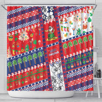 Wallis And Futuna Christmas Shower Curtain Festive Beach Vibes - Polynesian Pride