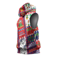 Wallis And Futuna Christmas Sleeveless Hoodie Festive Beach Vibes - Polynesian Pride