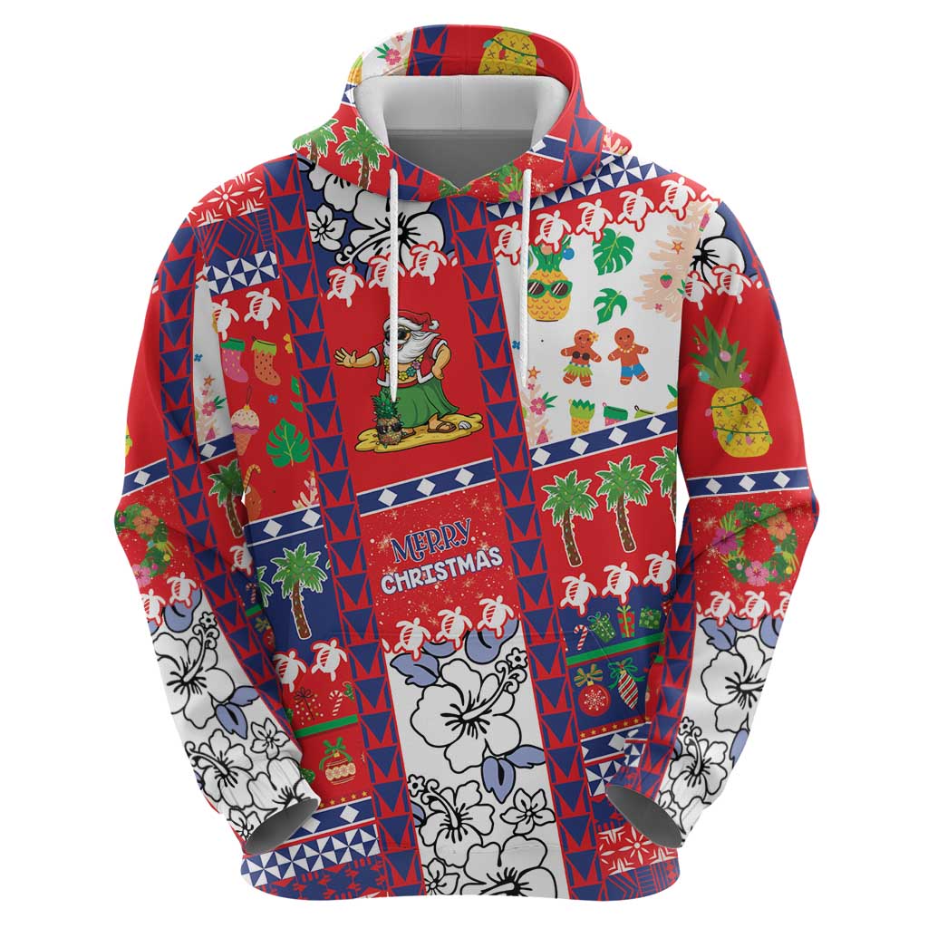 Wallis And Futuna Christmas Zip Hoodie Festive Beach Vibes - Polynesian Pride