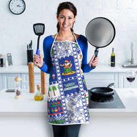 Northern Mariana Islands Christmas Apron Festive Beach Vibes - Polynesian Pride