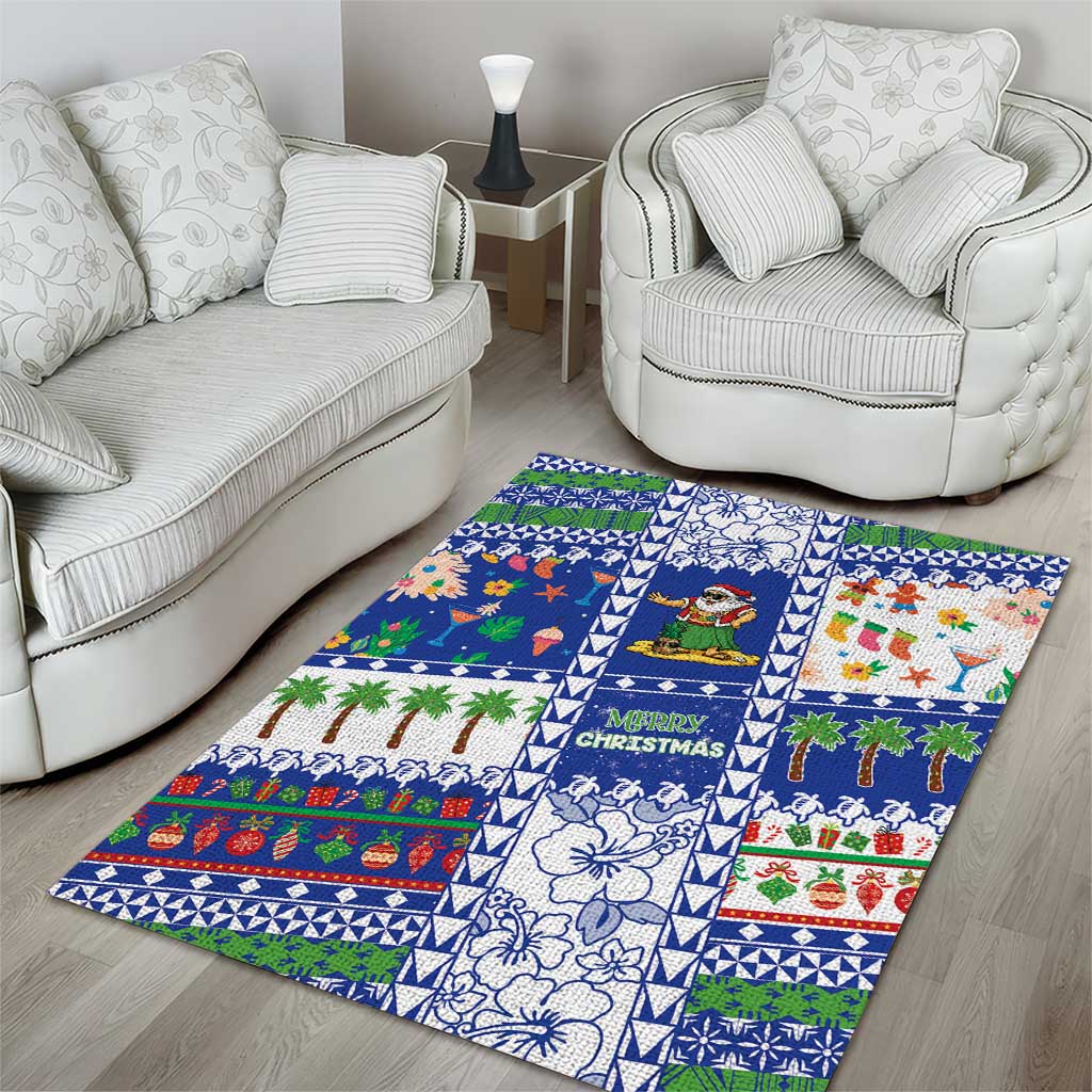Northern Mariana Islands Christmas Area Rug Festive Beach Vibes - Polynesian Pride
