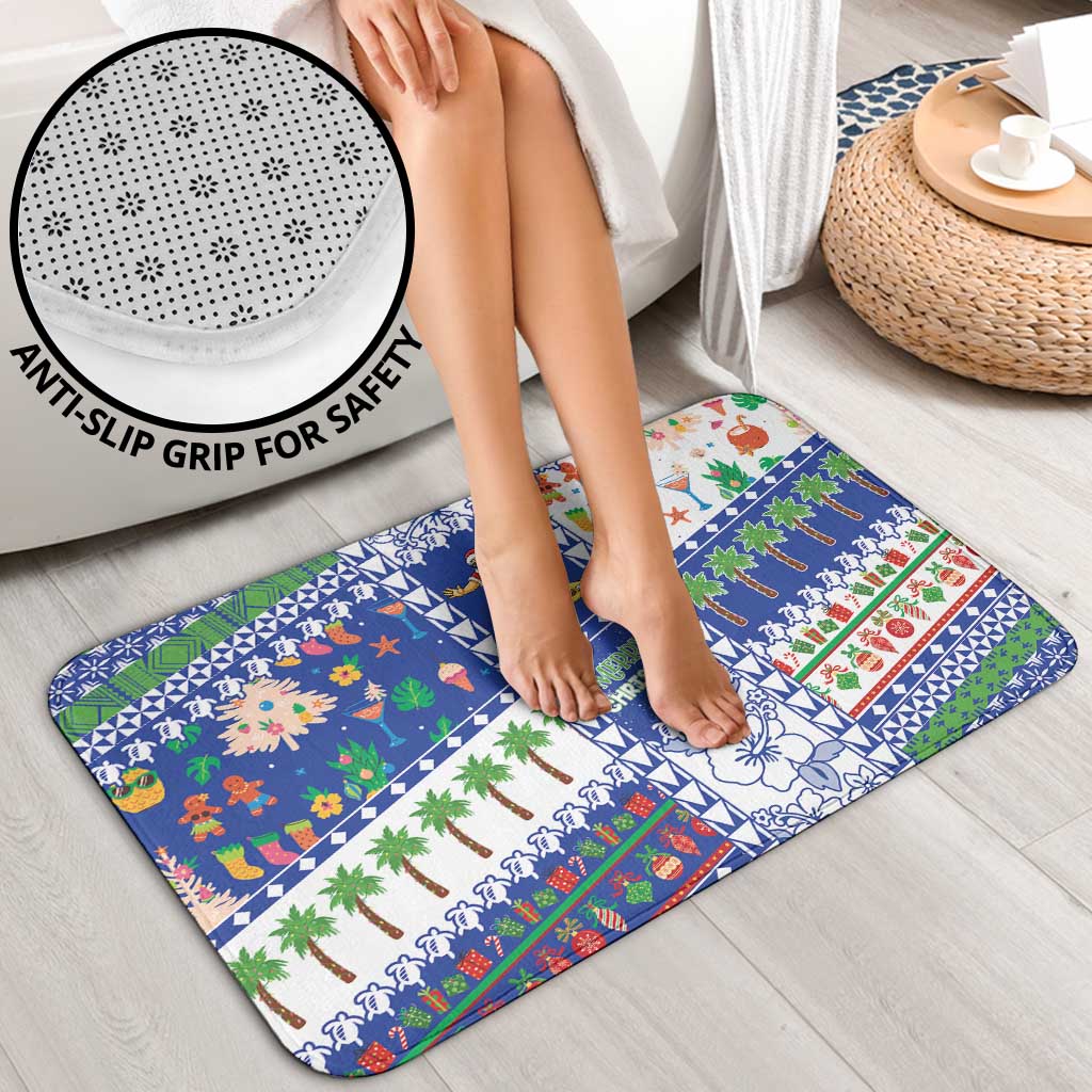 Northern Mariana Islands Christmas Bathroom Set Festive Beach Vibes - Polynesian Pride