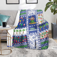 Northern Mariana Islands Christmas Blanket Festive Beach Vibes - Polynesian Pride