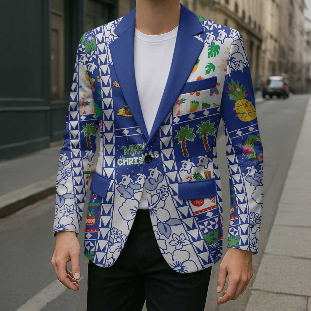 Northern Mariana Islands Christmas Blazer Festive Beach Vibes - Polynesian Pride