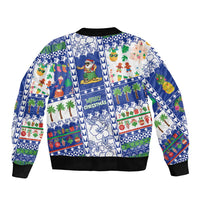 Northern Mariana Islands Christmas Bomber Jacket Festive Beach Vibes - Polynesian Pride