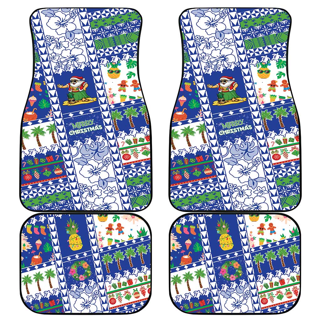 Northern Mariana Islands Christmas Car Mats Festive Beach Vibes - Polynesian Pride