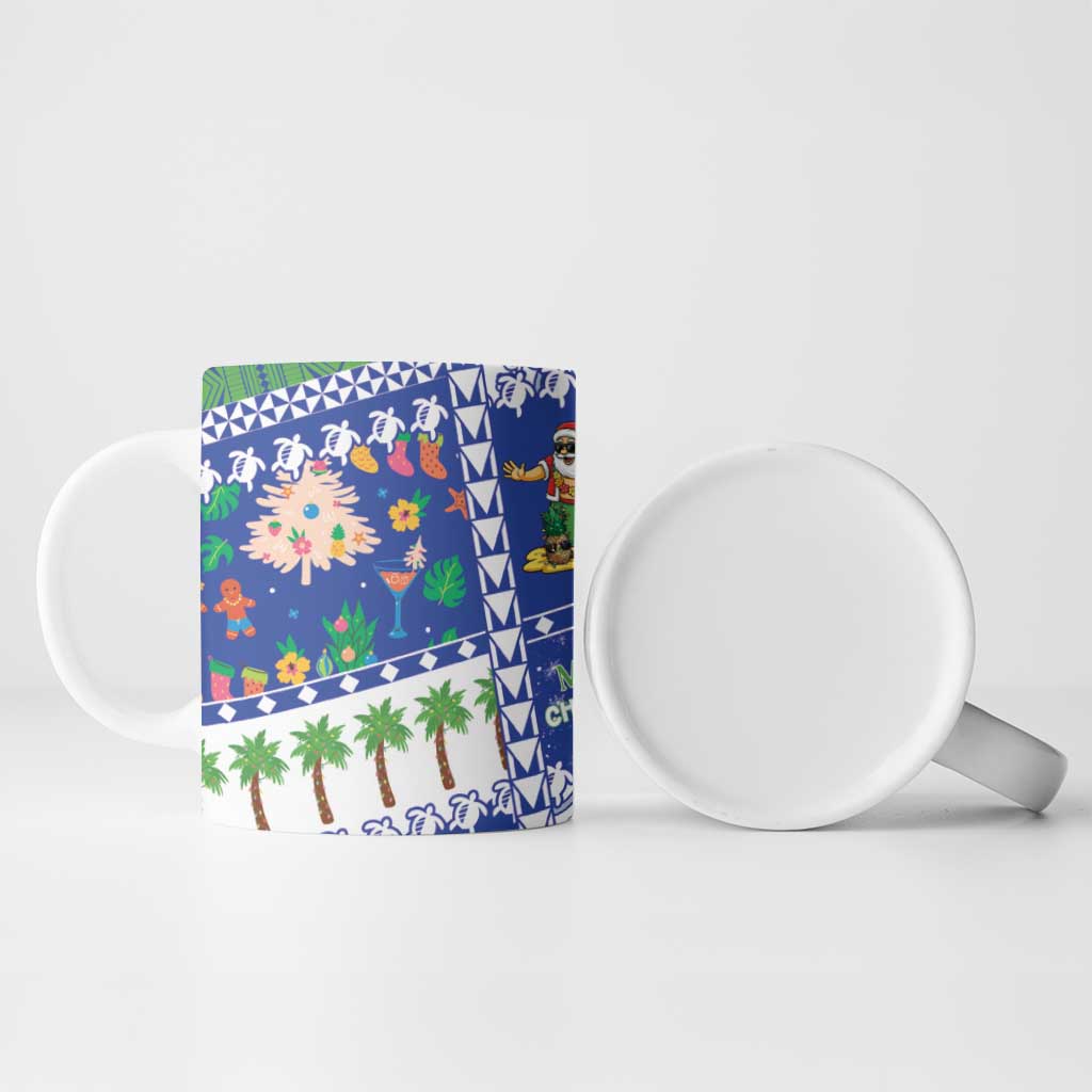 Northern Mariana Islands Christmas Ceramic Mug Festive Beach Vibes - Polynesian Pride