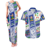 Northern Mariana Islands Christmas Couples Matching Tank Maxi Dress and Hawaiian Shirt Festive Beach Vibes - Polynesian Pride