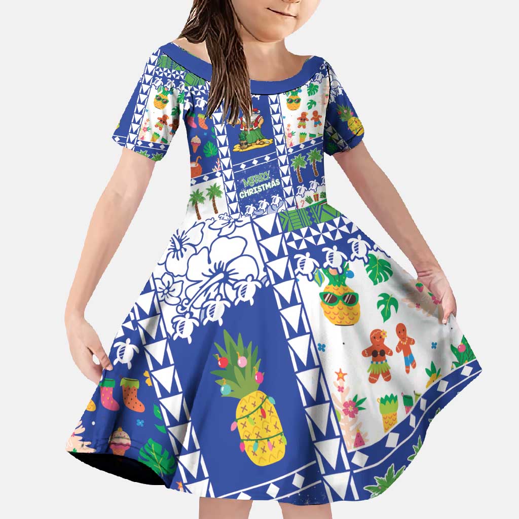 Northern Mariana Islands Christmas Family Matching Short Sleeve Bodycon Dress and Hawaiian Shirt Festive Beach Vibes - Polynesian Pride