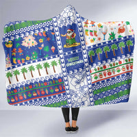 Northern Mariana Islands Christmas Hooded Blanket Festive Beach Vibes - Polynesian Pride