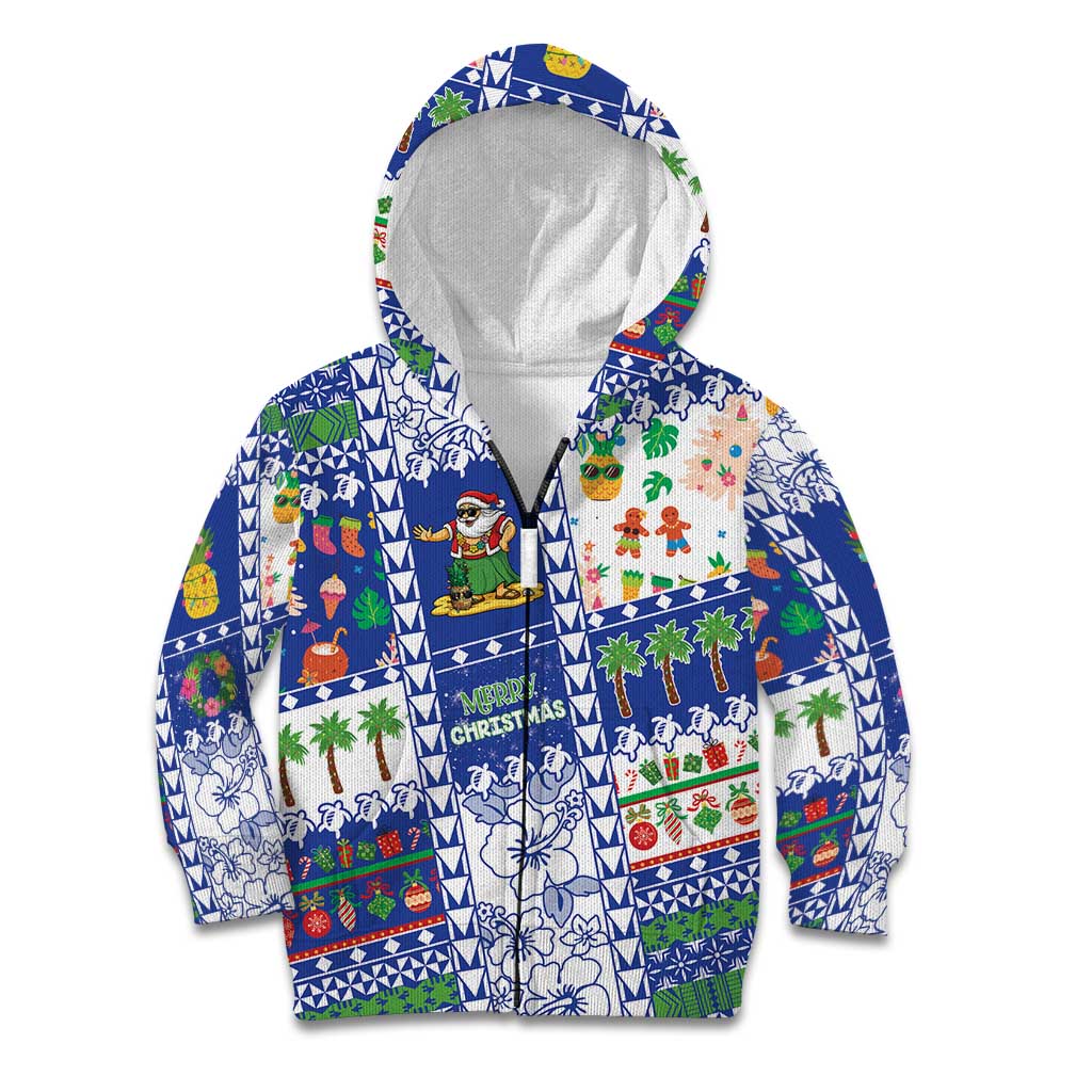 Northern Mariana Islands Christmas Kid Hoodie Festive Beach Vibes - Polynesian Pride