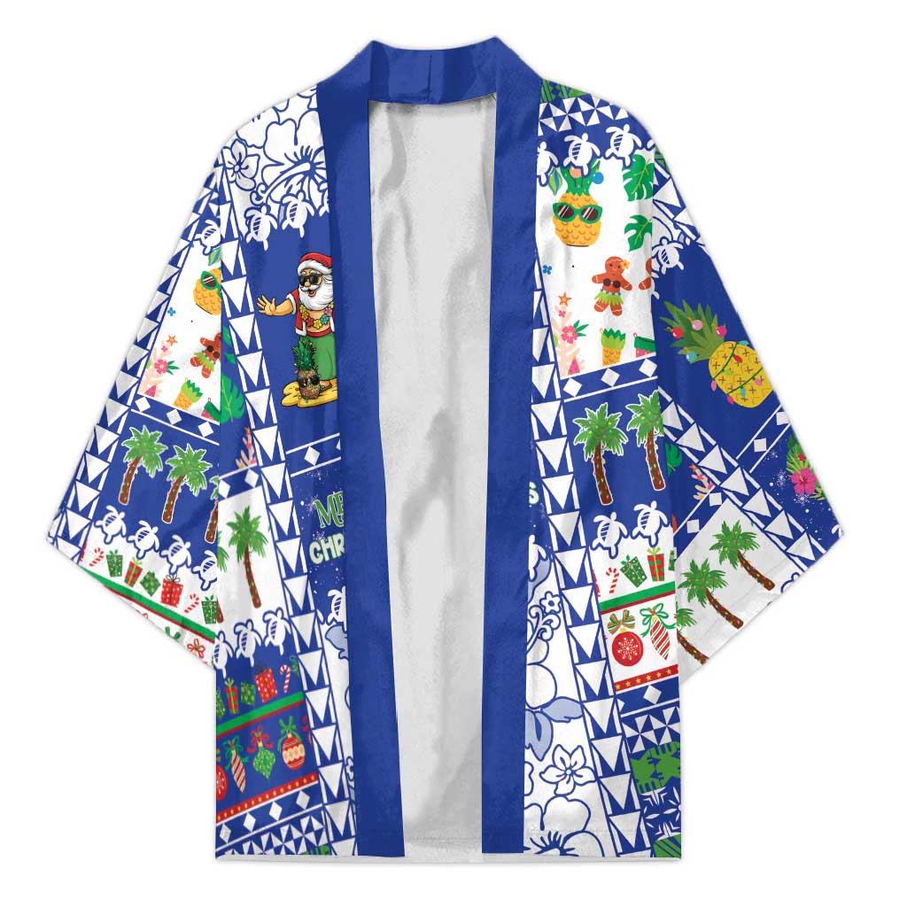 Northern Mariana Islands Christmas Kimono Festive Beach Vibes - Polynesian Pride