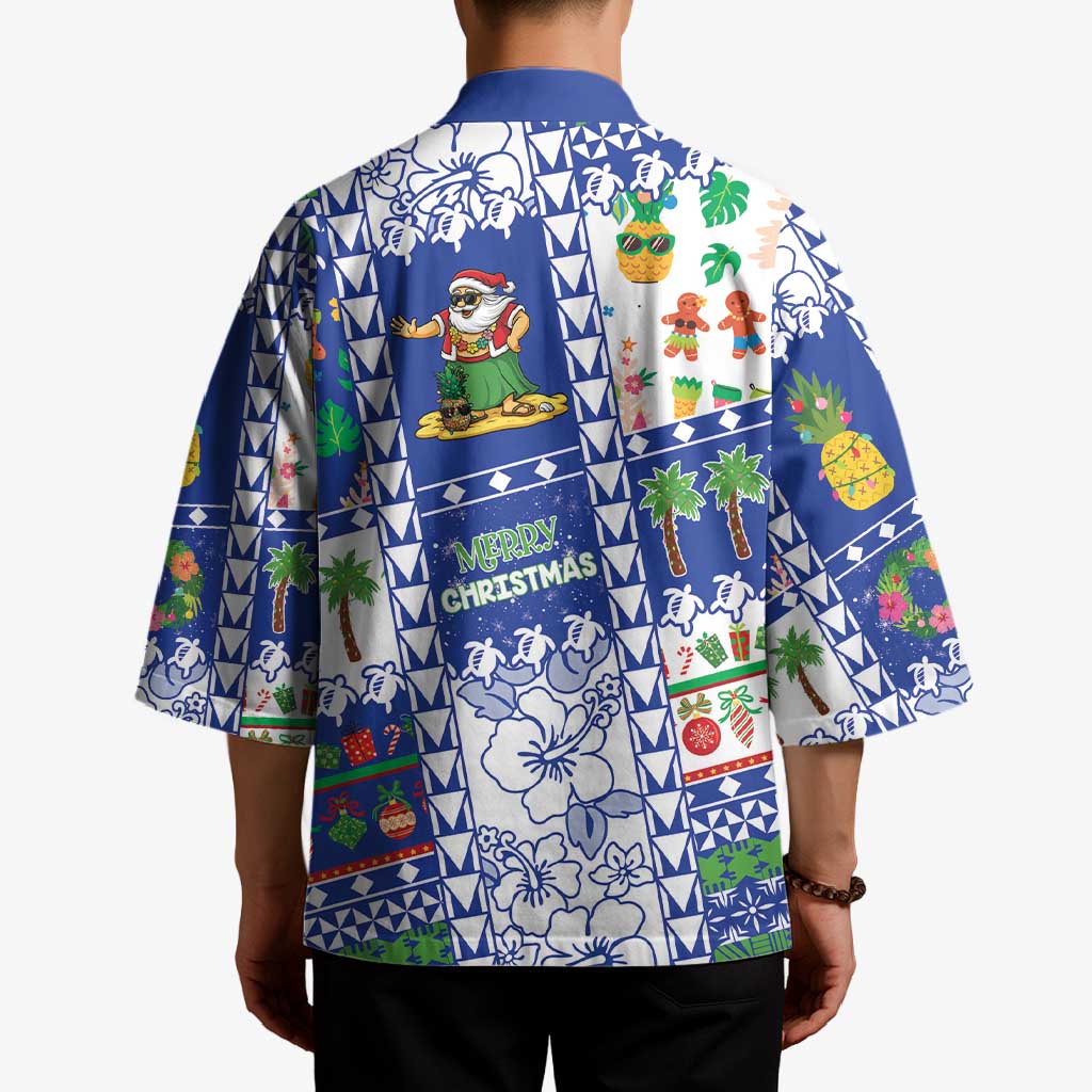 Northern Mariana Islands Christmas Kimono Festive Beach Vibes - Polynesian Pride