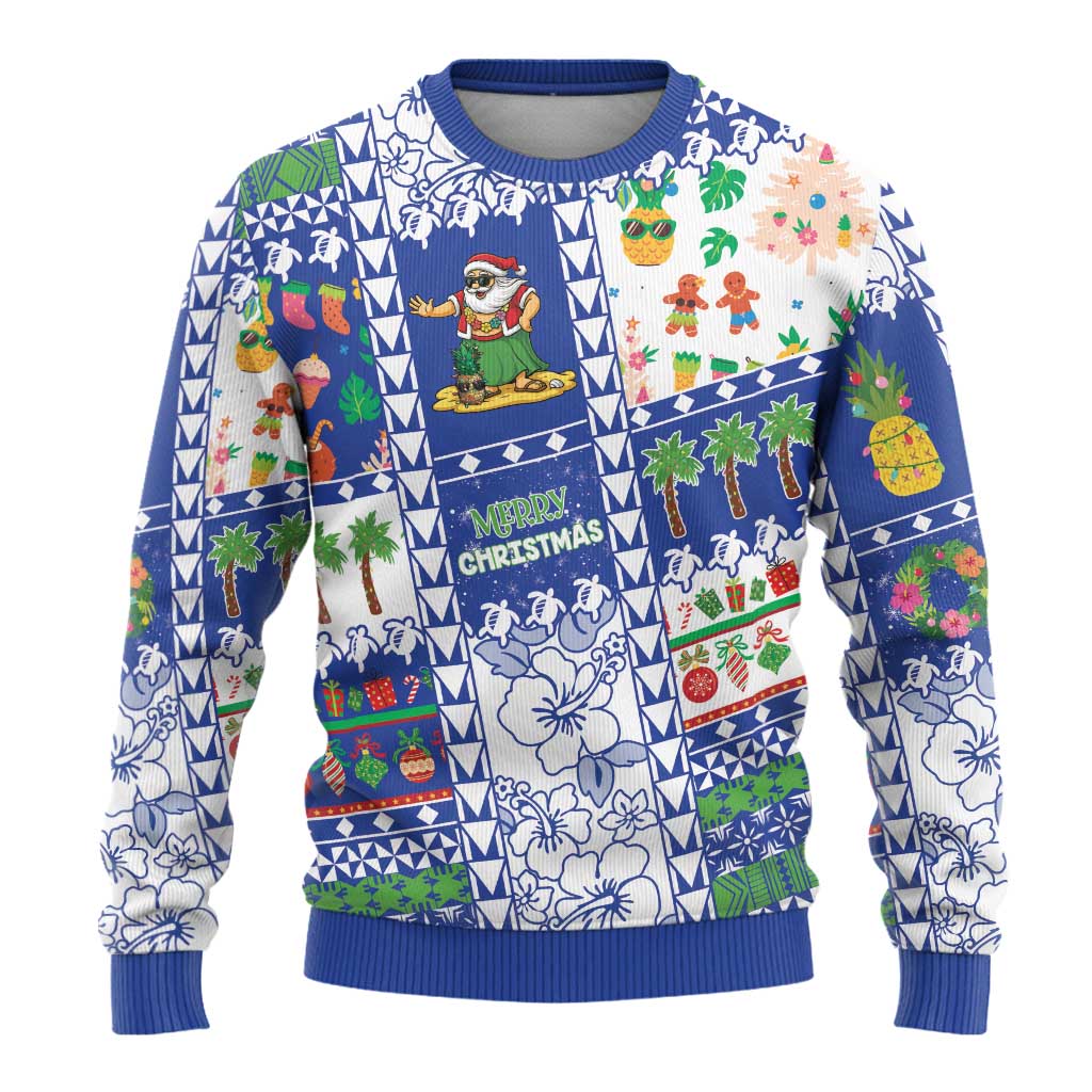 Northern Mariana Islands Christmas Ugly Christmas Sweater Festive Beach Vibes - Polynesian Pride