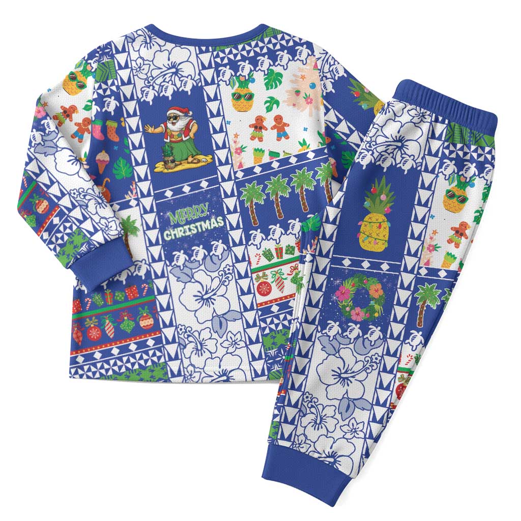 Northern Mariana Islands Christmas Pajama Set Festive Beach Vibes - Polynesian Pride