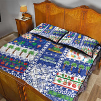 Northern Mariana Islands Christmas Quilt Bed Set Festive Beach Vibes - Polynesian Pride