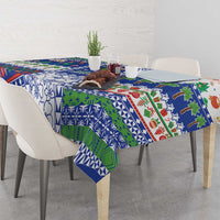 Northern Mariana Islands Christmas Tablecloth Festive Beach Vibes - Polynesian Pride