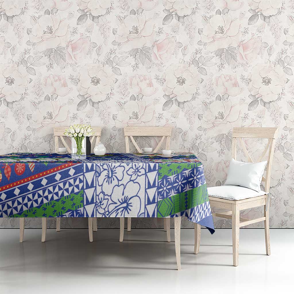 Northern Mariana Islands Christmas Tablecloth Festive Beach Vibes - Polynesian Pride