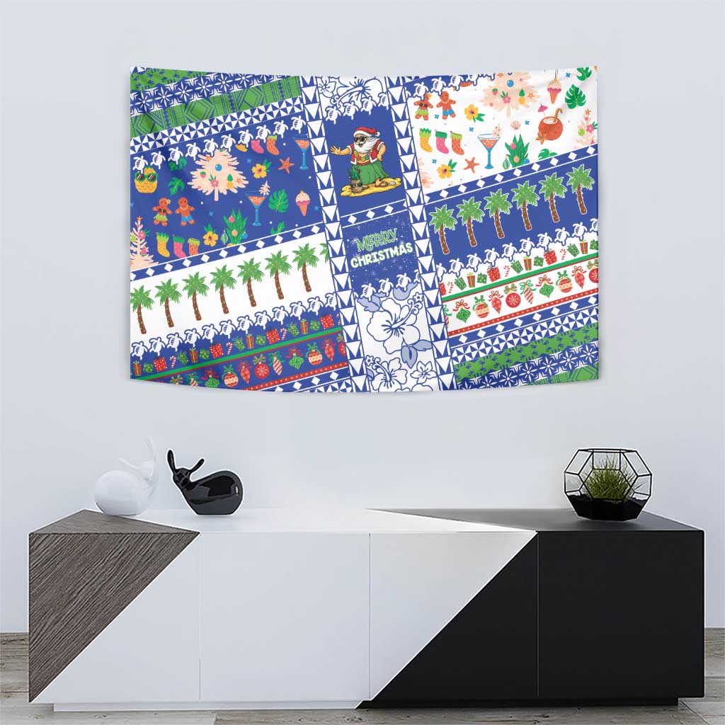 Northern Mariana Islands Christmas Tapestry Festive Beach Vibes - Polynesian Pride