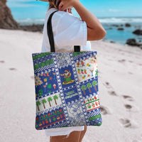 Northern Mariana Islands Christmas Tote Bag Festive Beach Vibes - Polynesian Pride