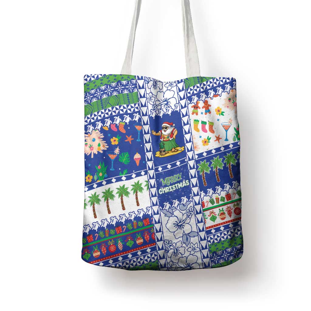 Northern Mariana Islands Christmas Tote Bag Festive Beach Vibes - Polynesian Pride