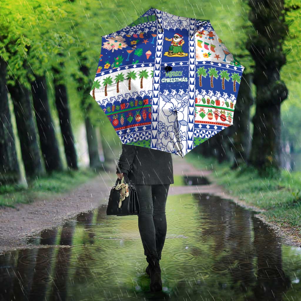 Northern Mariana Islands Christmas Umbrella Festive Beach Vibes - Polynesian Pride