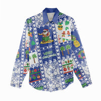 Northern Mariana Islands Christmas Women Casual Shirt Festive Beach Vibes - Polynesian Pride