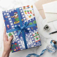 Northern Mariana Islands Christmas Wrapping Paper Festive Beach Vibes - Polynesian Pride
